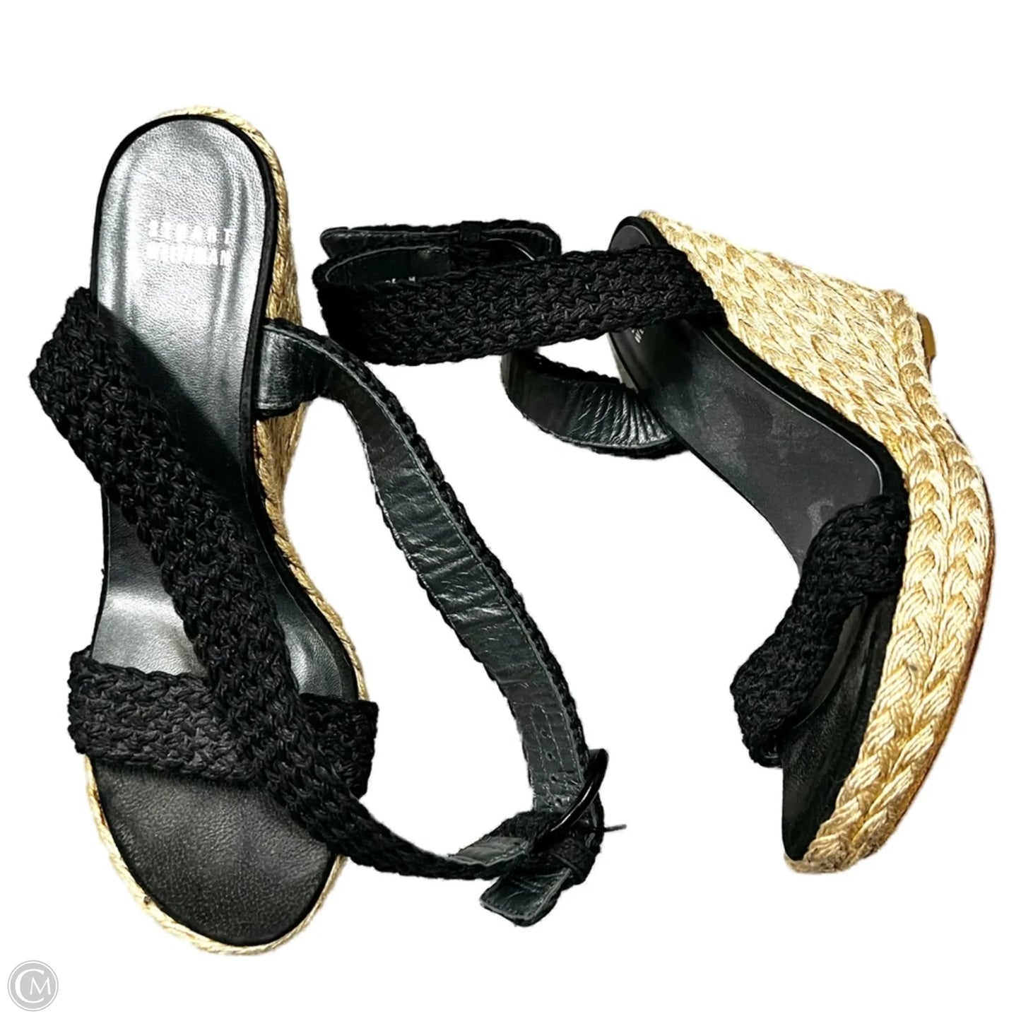 Sandals Designer By Stuart Weitzman In Black, Size: 9.5