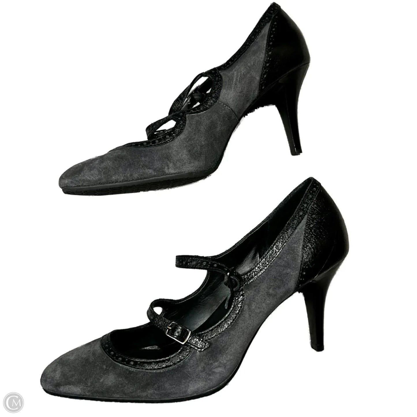 Shoes Heels Kitten By Talbots In Black & Grey, Size: 9