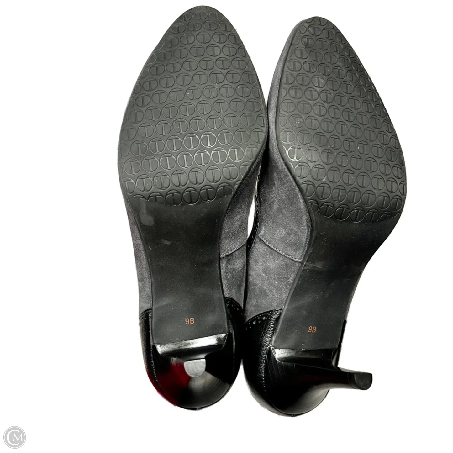 Shoes Heels Kitten By Talbots In Black & Grey, Size: 9