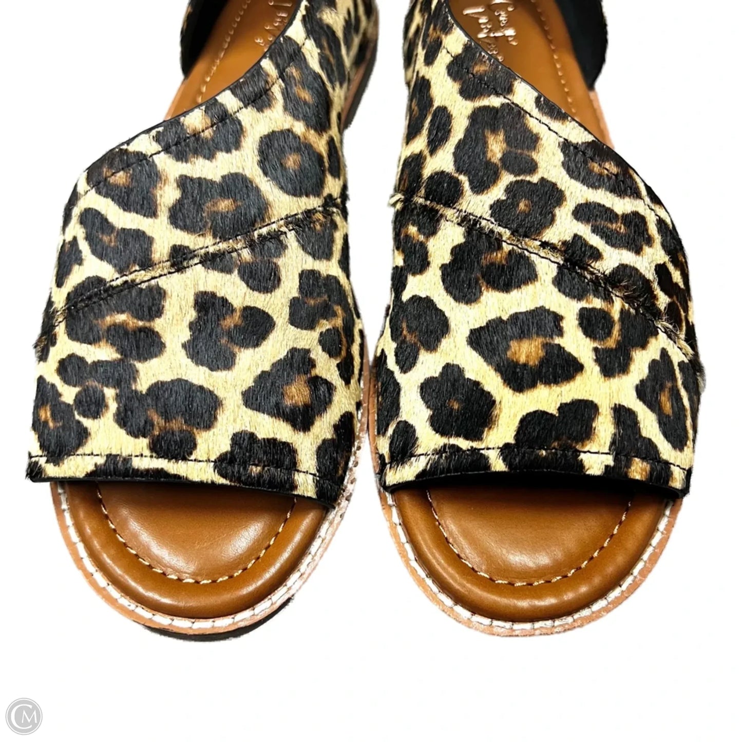 Sandals Flats By Crown Vintage In Leopard Print, Size: 7.5