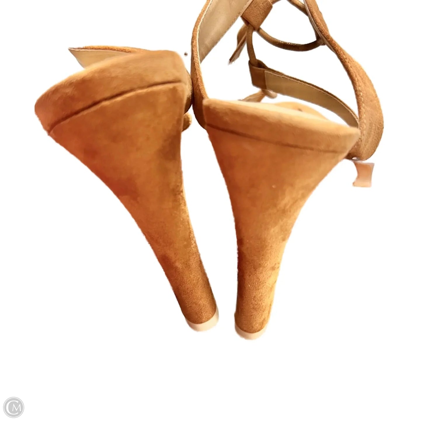 Sandals Heels Block By Charlotte Russe In Tan, Size: 10