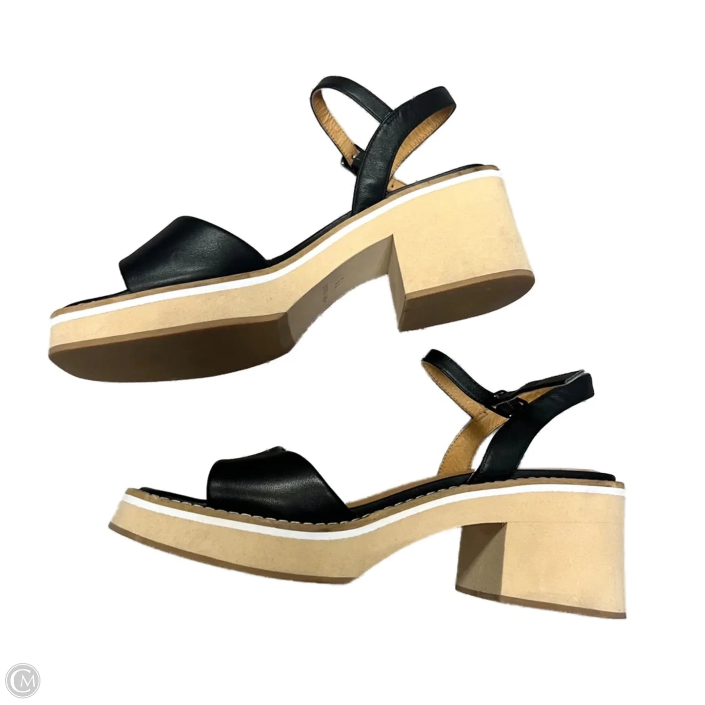 Sandals Heels Block By Andre Assous In Black, Size: 7.5