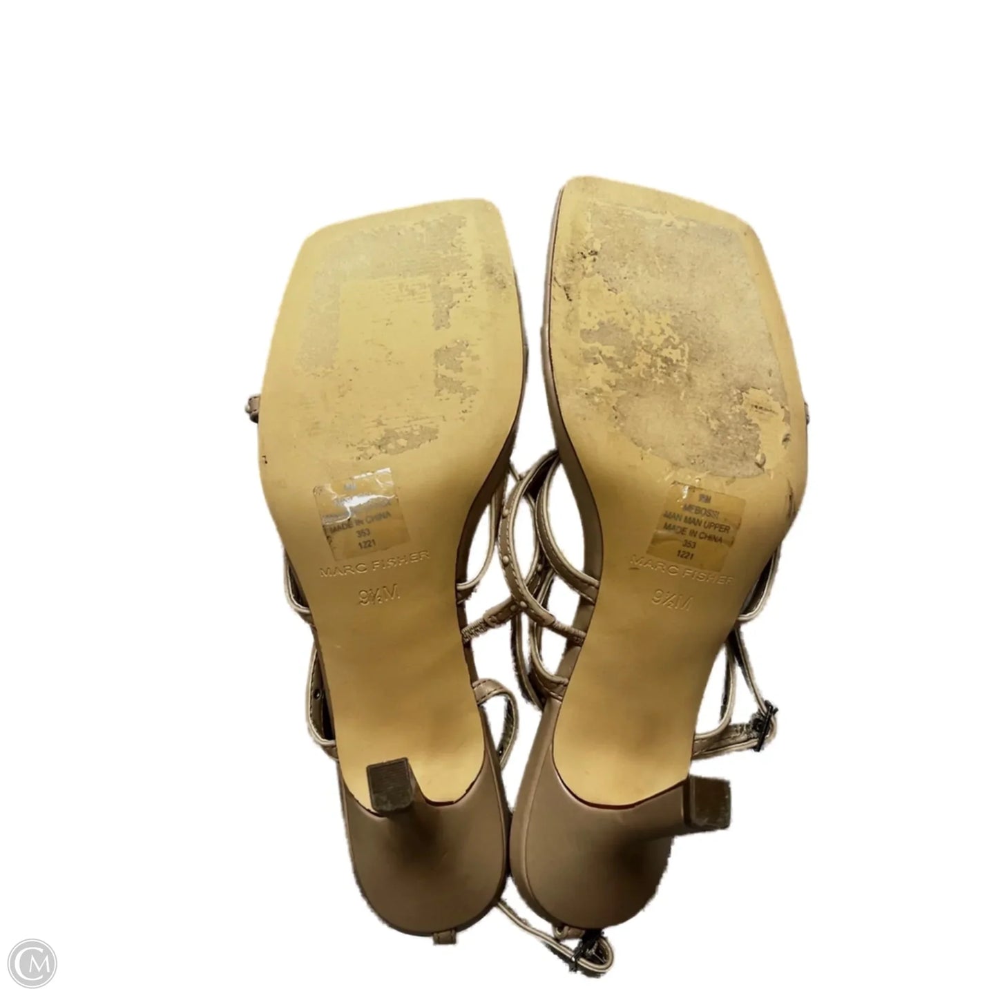 Sandals Heels Kitten By Marc Fisher In Tan, Size: 9.5