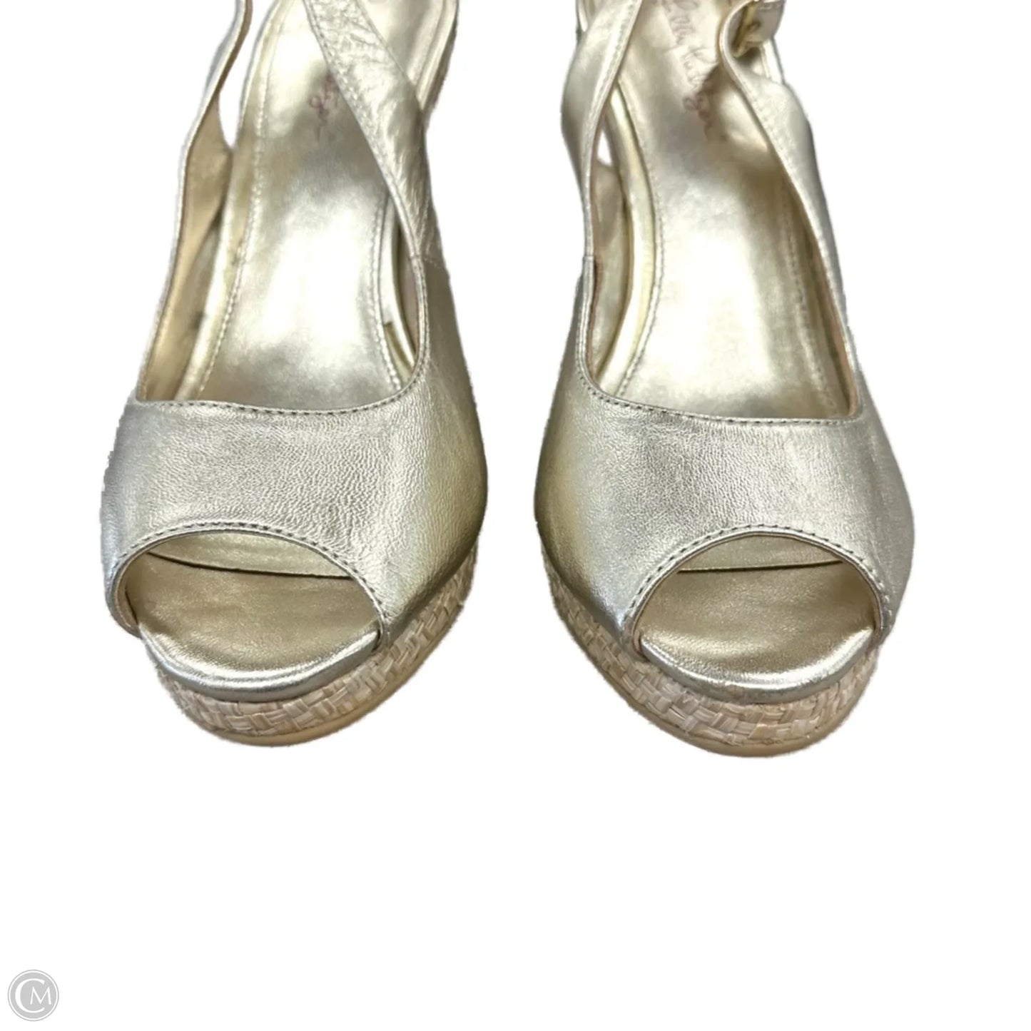 Sandals Designer By Lilly Pulitzer In Gold, Size: 10