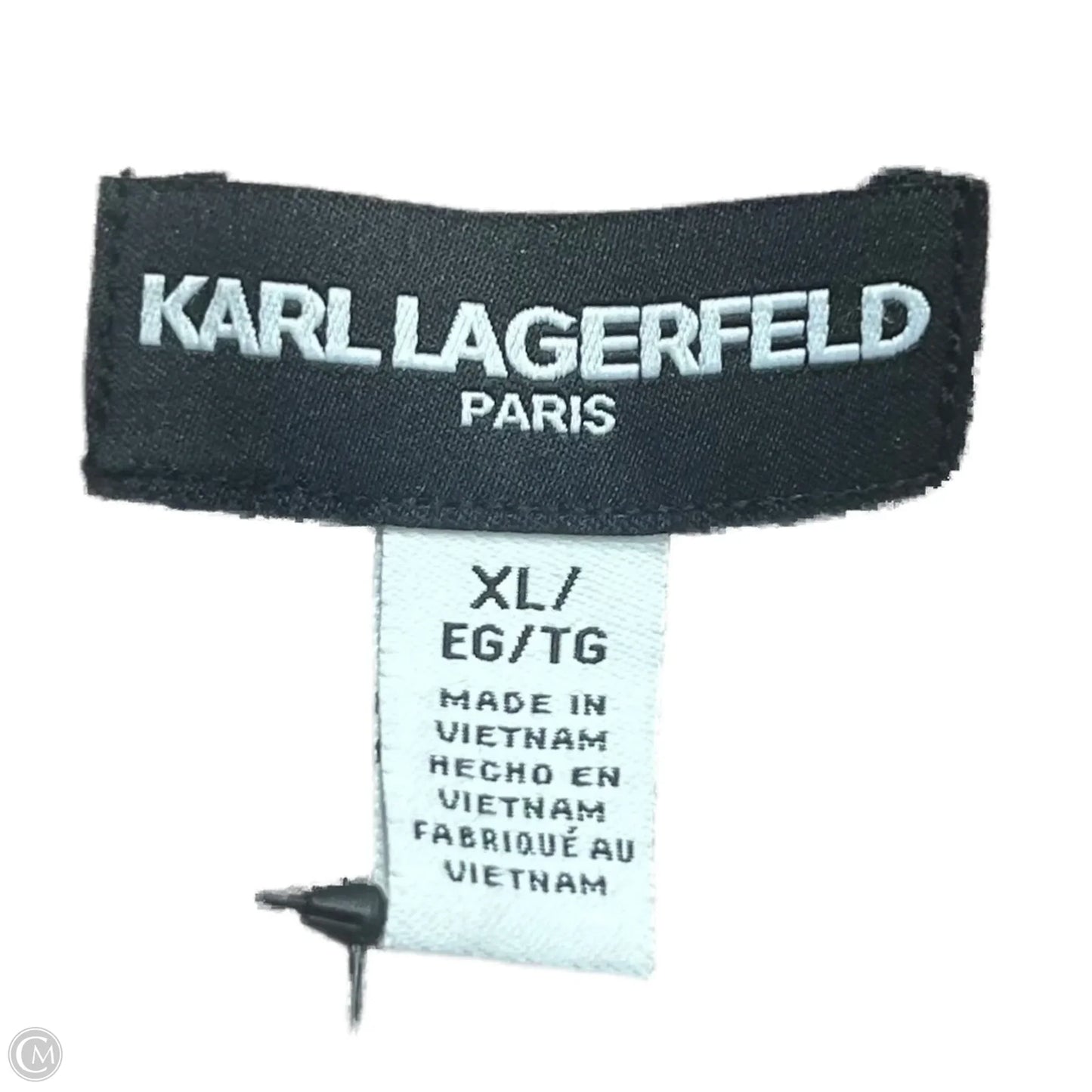 Top Long Sleeve Designer By Karl Lagerfeld In Peach, Size: Xl