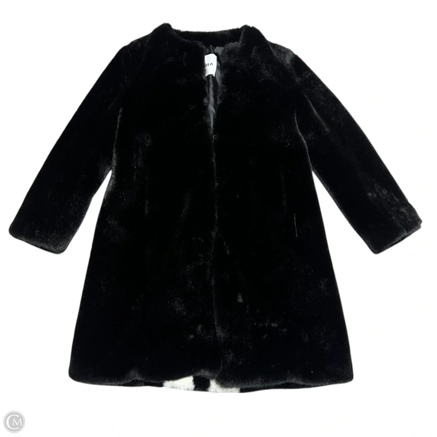 Coat Faux Fur & Sherpa By Ainea In Black, Size: S