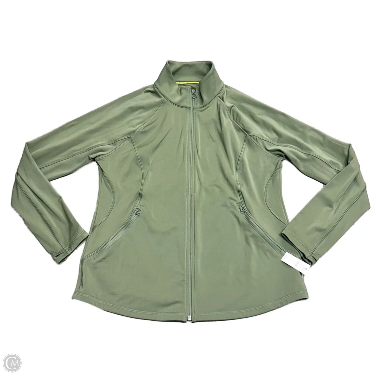 Athletic Top Long Sleeve Collar By Talbots In Green, Size: L