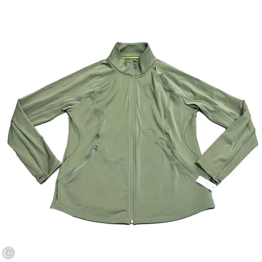 Athletic Top Long Sleeve Collar By Talbots In Green, Size: L