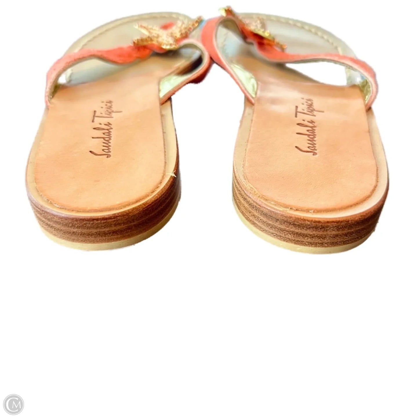Sandals Flats By Sandali Tipici In Orange, Size: 7.5