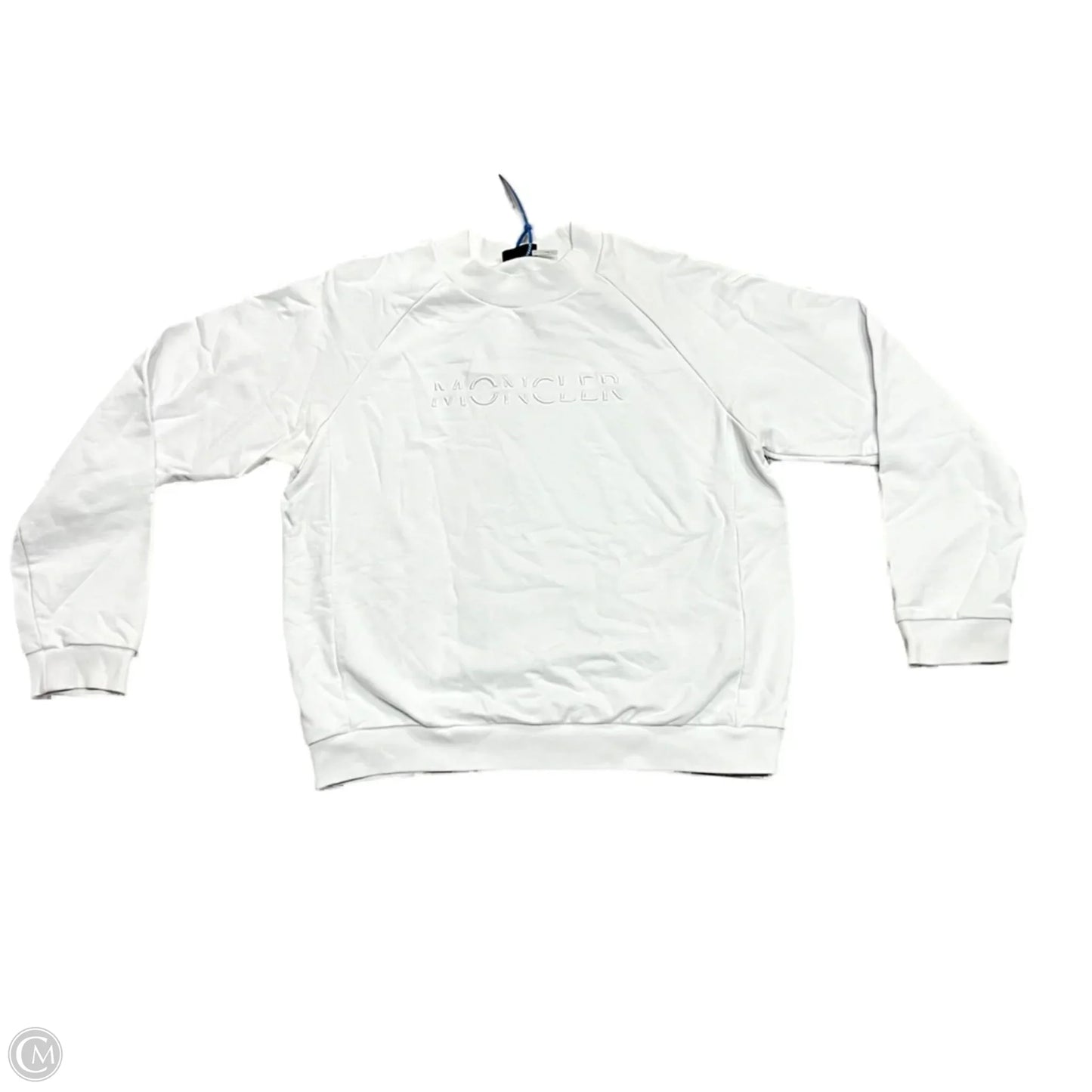 Sweatshirt Luxury Designer By Moncler In White, Size: L