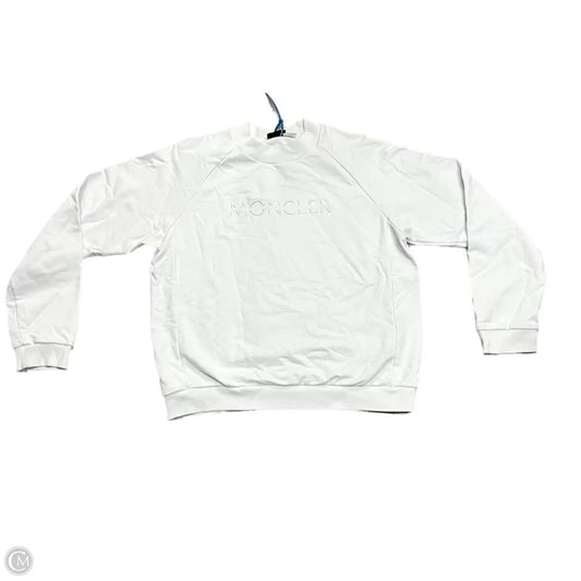 Sweatshirt Luxury Designer By Moncler In White, Size: L