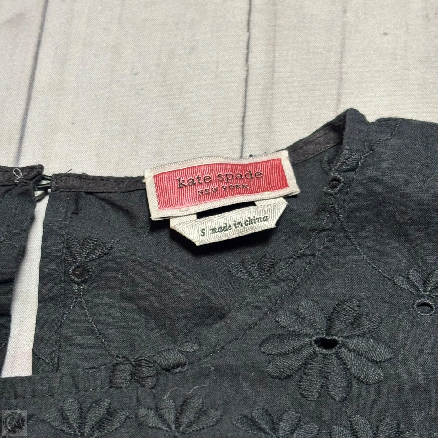 Top Sleeveless Designer By Kate Spade In Black, Size: S