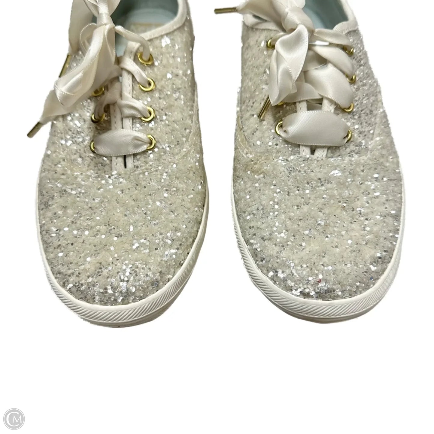 Shoes Designer By Kate Spade In Silver, Size: 7