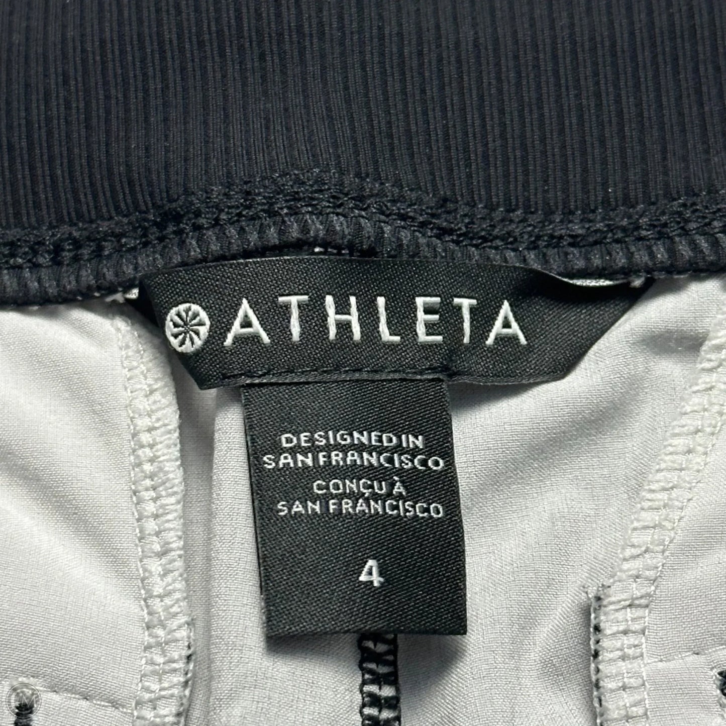 Athletic Shorts By Athleta In Black & Grey, Size: 4