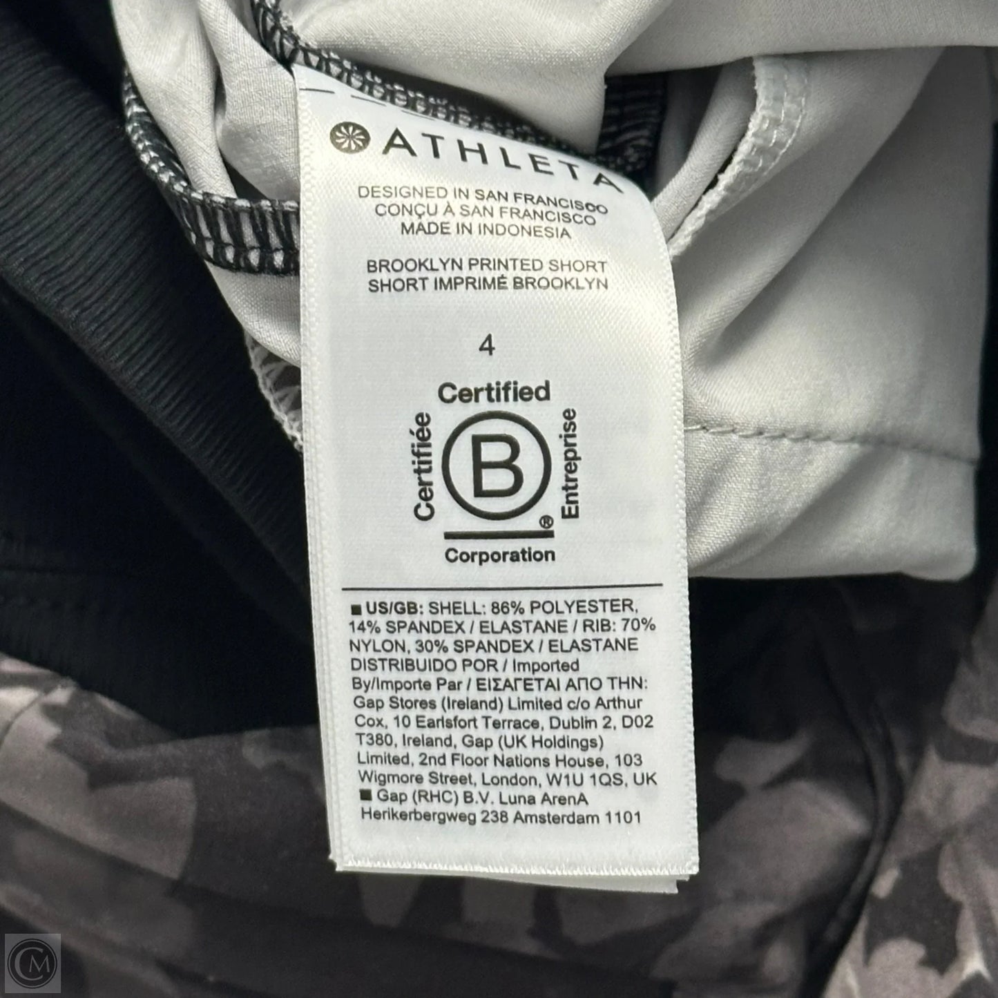 Athletic Shorts By Athleta In Black & Grey, Size: 4