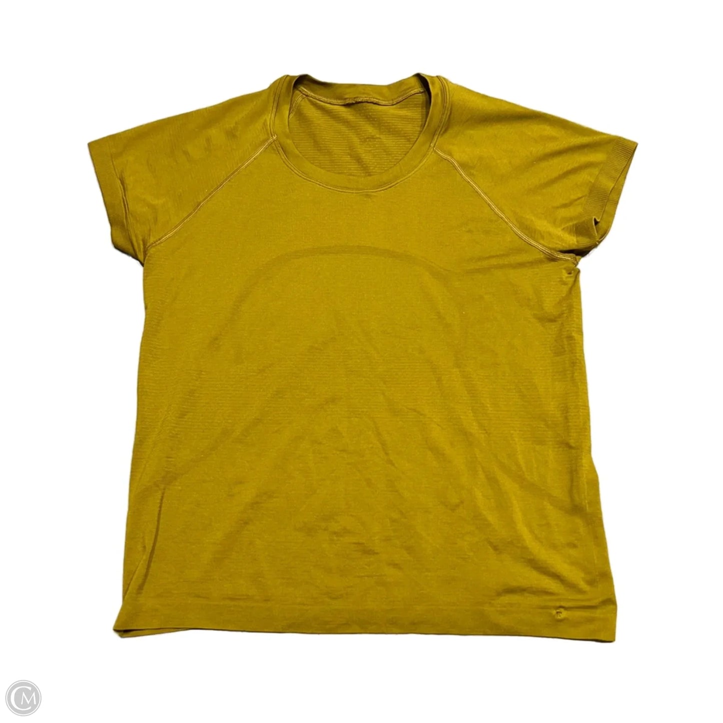 Athletic Top Short Sleeve By Lululemon In Green, Size: M