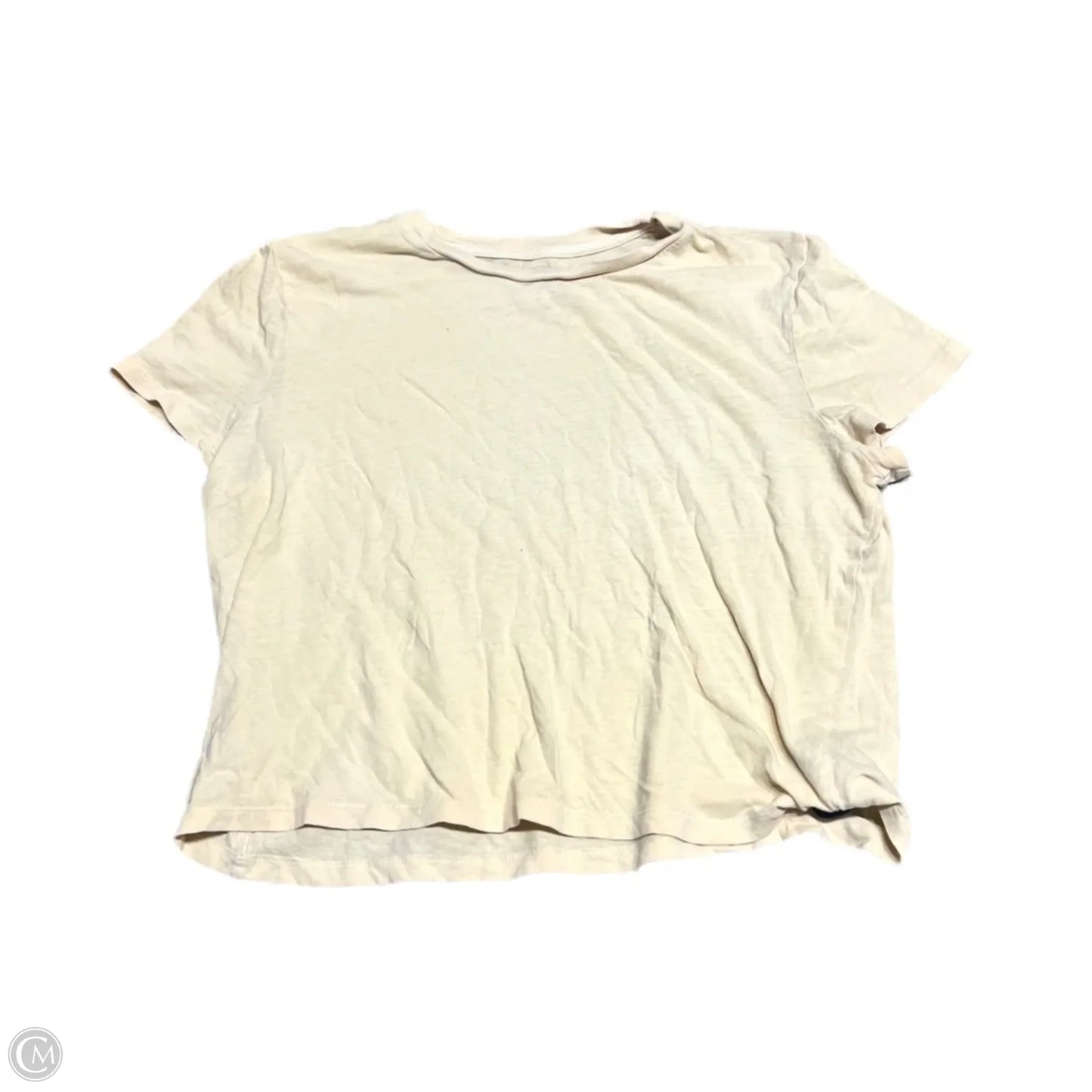 Top Short Sleeve Basic By Gap In Tan, Size: L
