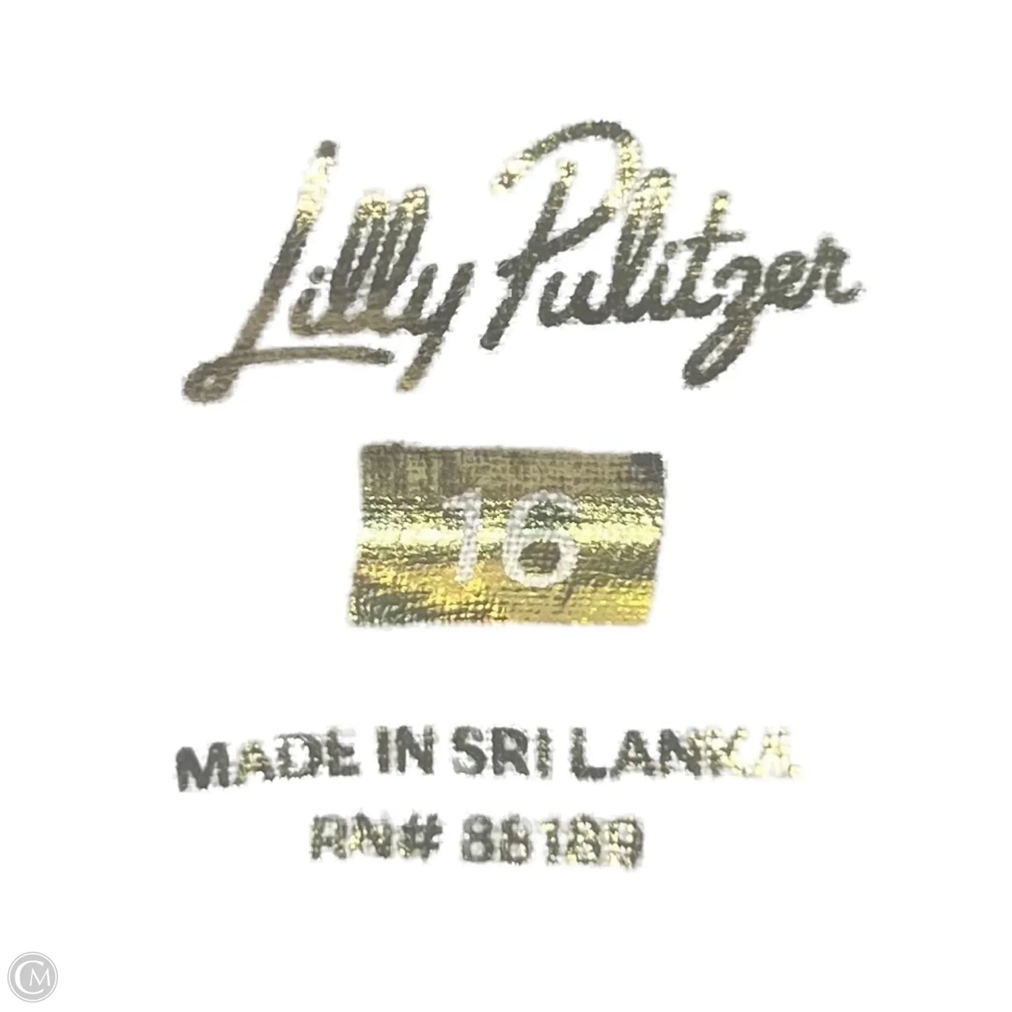 Top Short Sleeve Designer By Lilly Pulitzer In Tan, Size: Xl