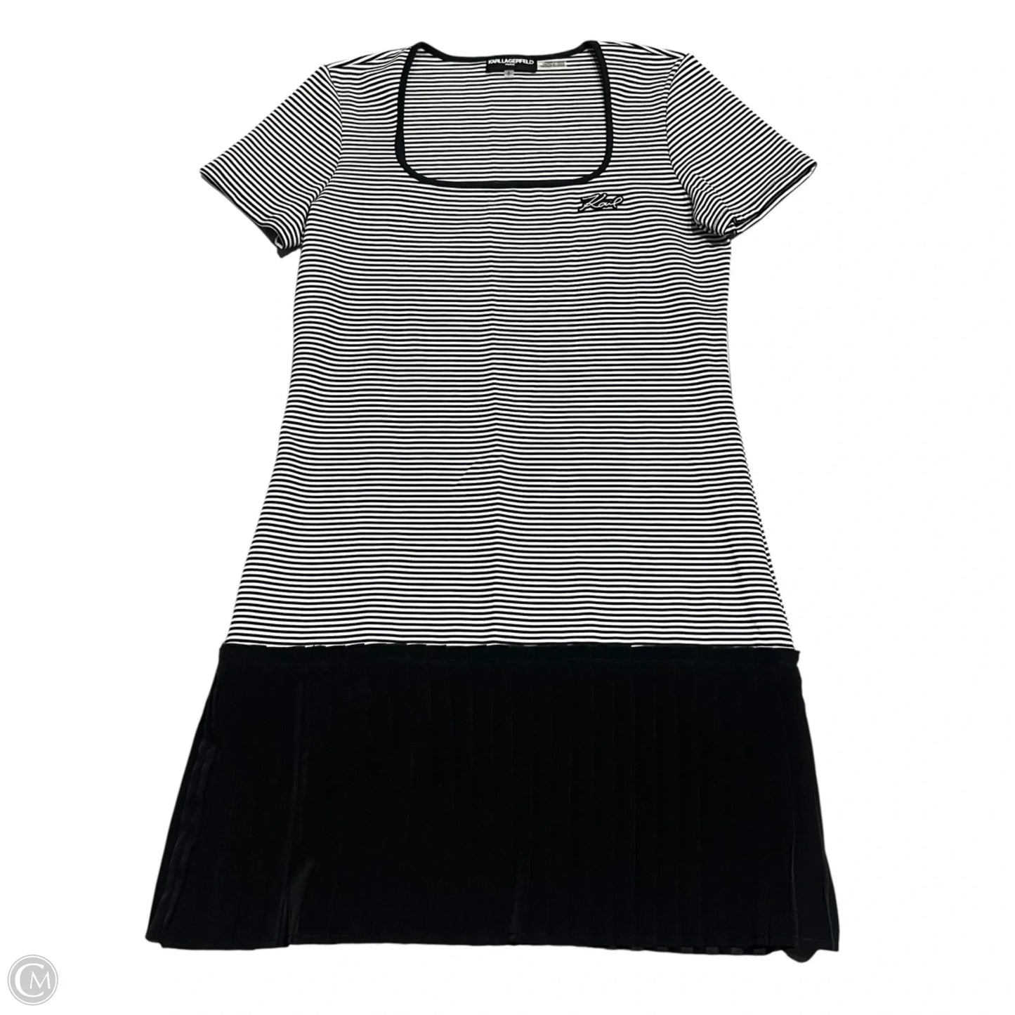 Dress Designer By Karl Lagerfeld In Black & White, Size: S