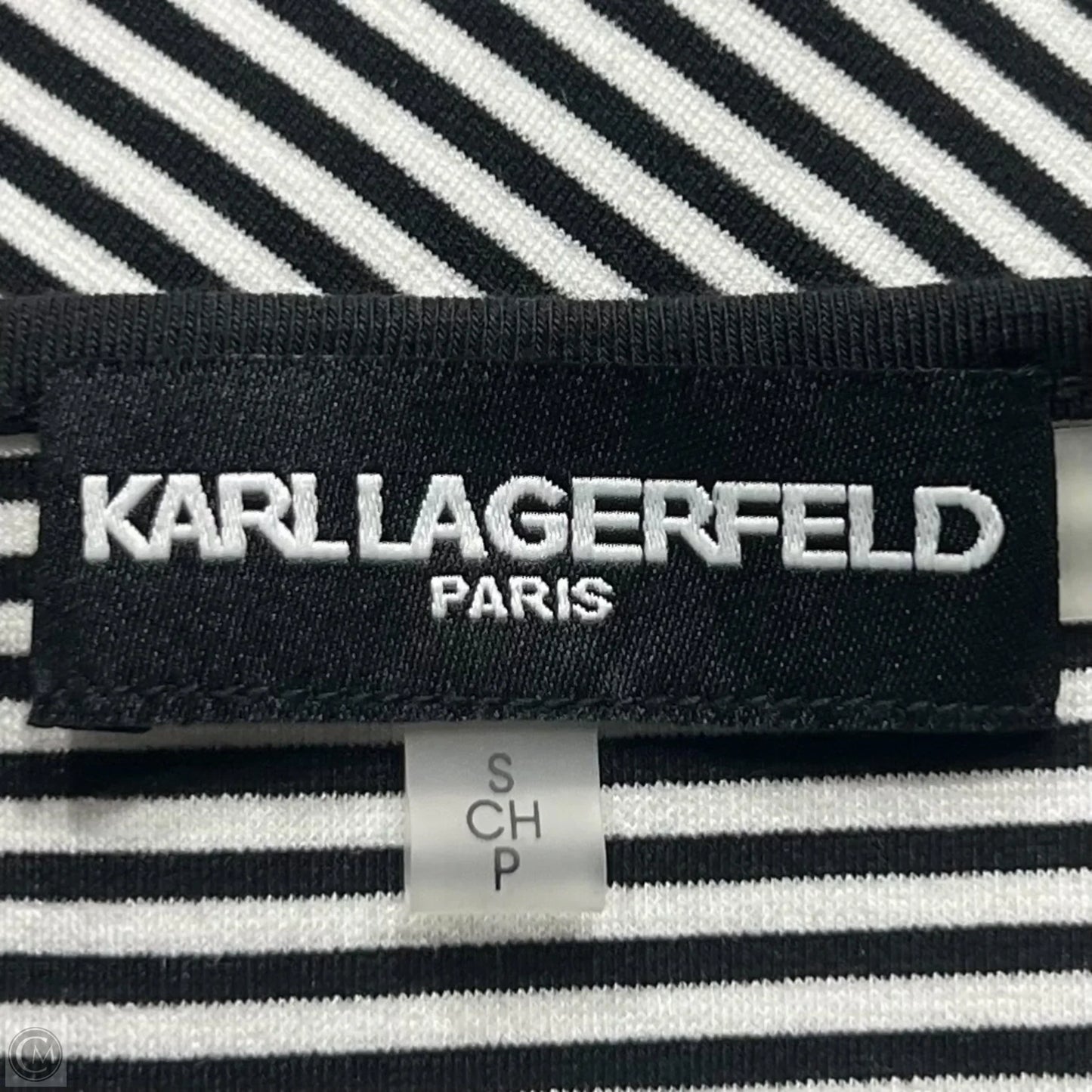 Dress Designer By Karl Lagerfeld In Black & White, Size: S