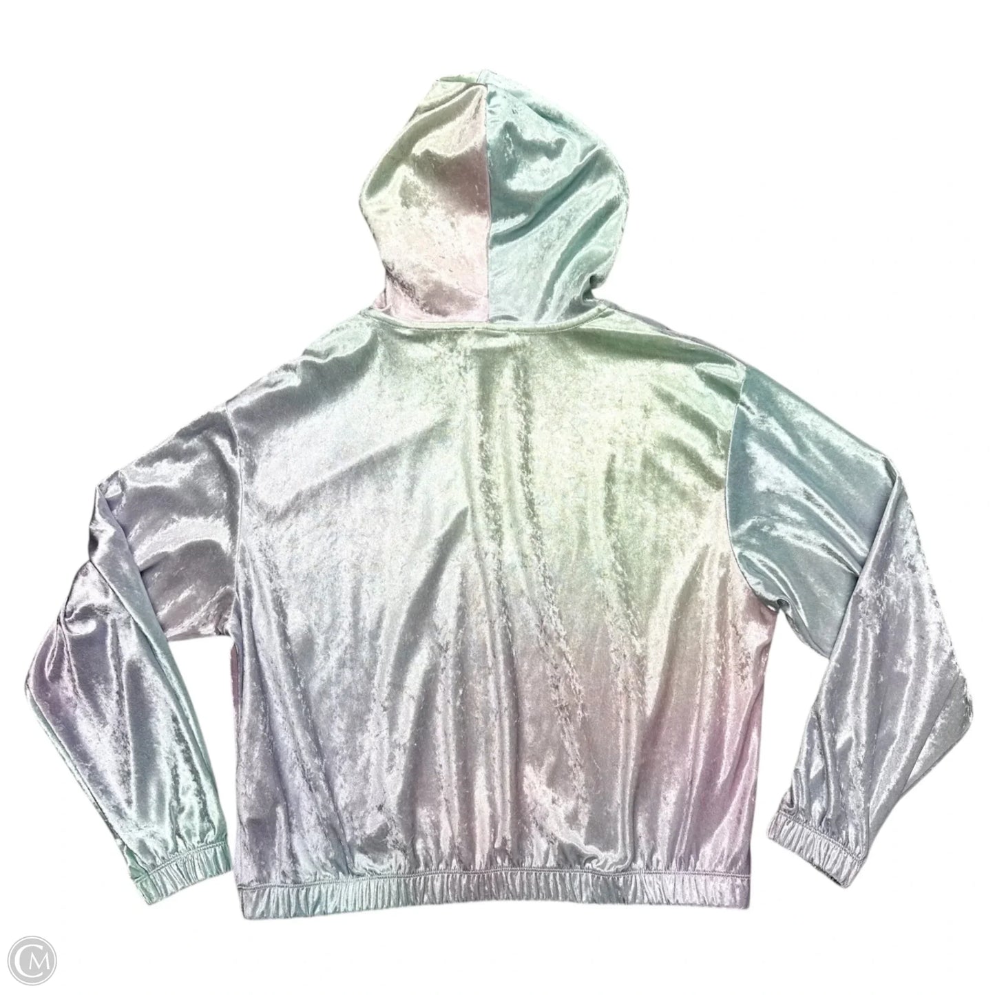 Sweatshirt Hoodie By Nike In Green & Purple, Size: M