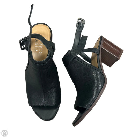 Sandals Heels Block By Franco Sarto In Black, Size: 7.5