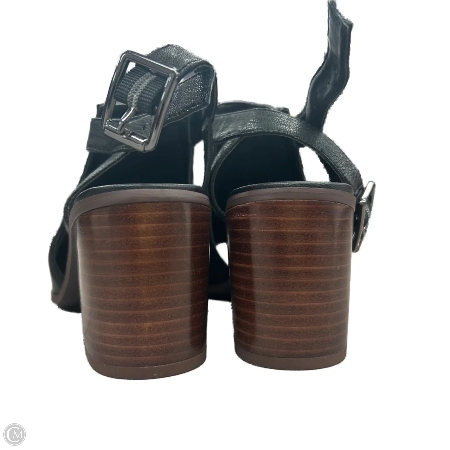 Sandals Heels Block By Franco Sarto In Black, Size: 7.5