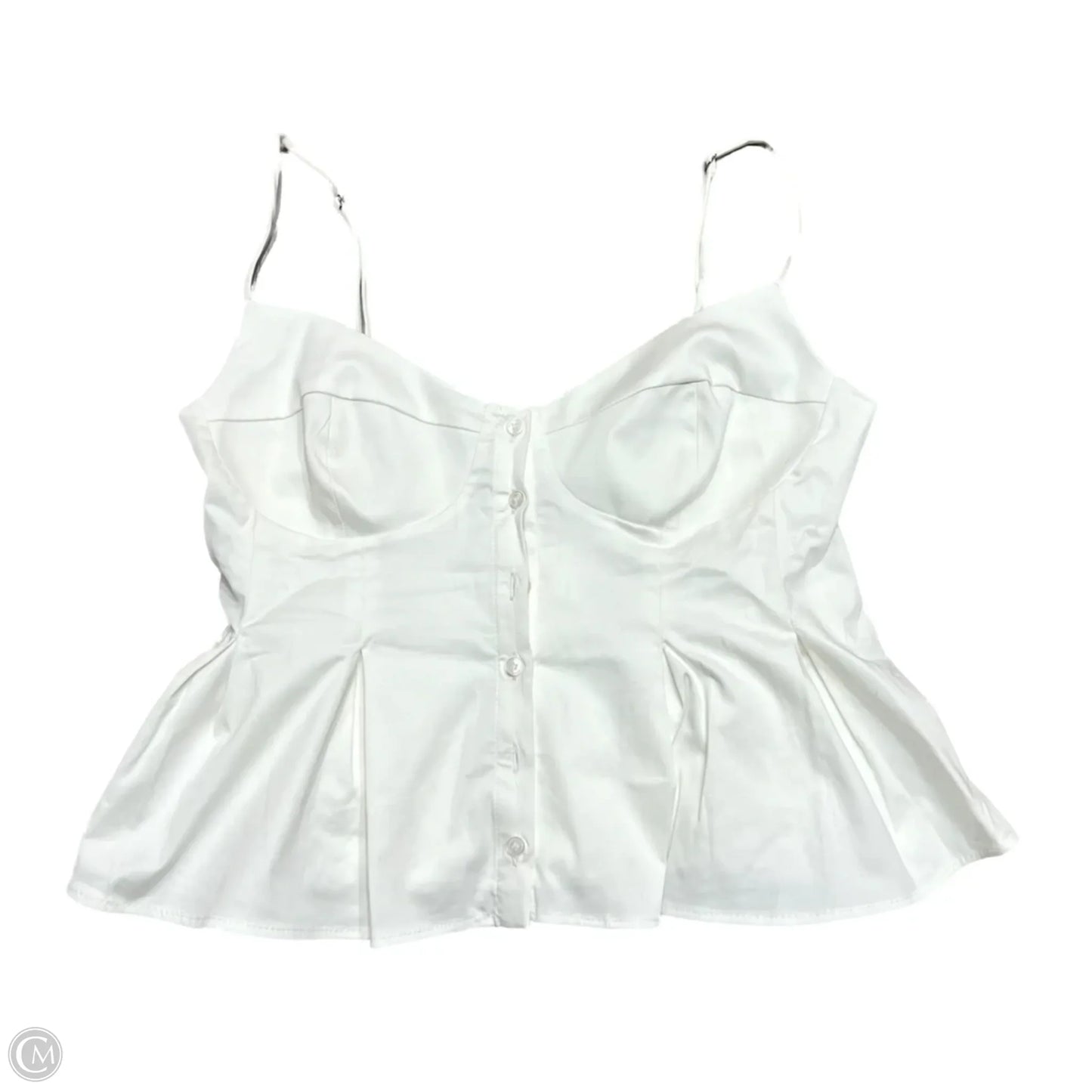 Top Sleeveless By Zara In White, Size: L