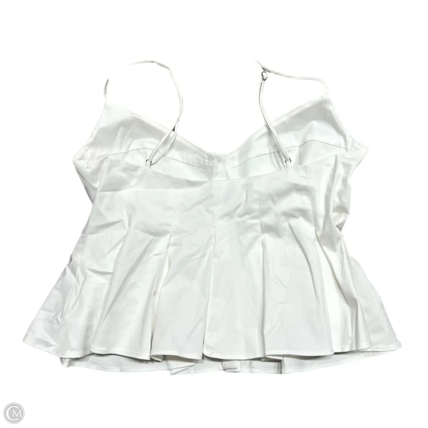 Top Sleeveless By Zara In White, Size: L