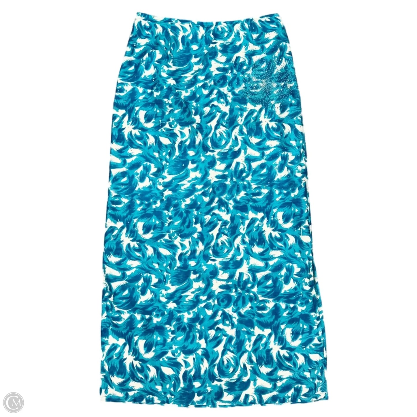 Skirt Maxi By Anthropologie In Blue & White, Size: S