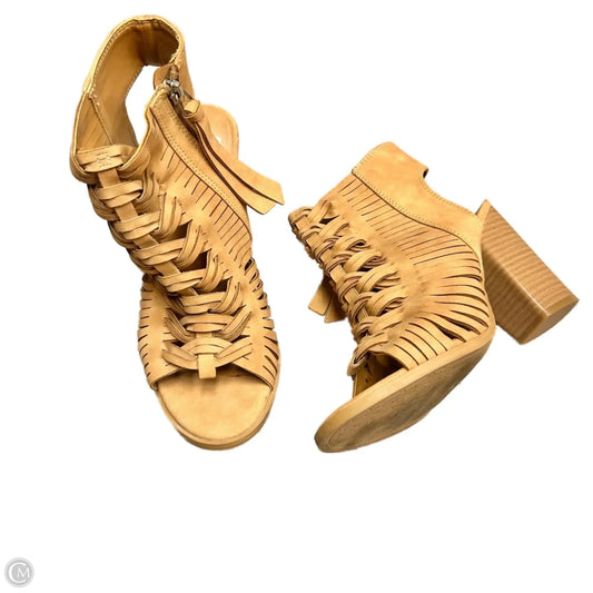 Sandals Heels Block By Dolce Vita In Tan, Size: 7