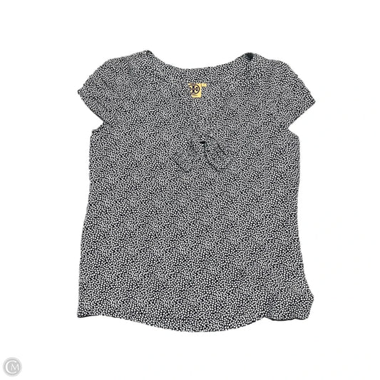 Top Short Sleeve Designer By Tory Burch In Blue & White, Size: M
