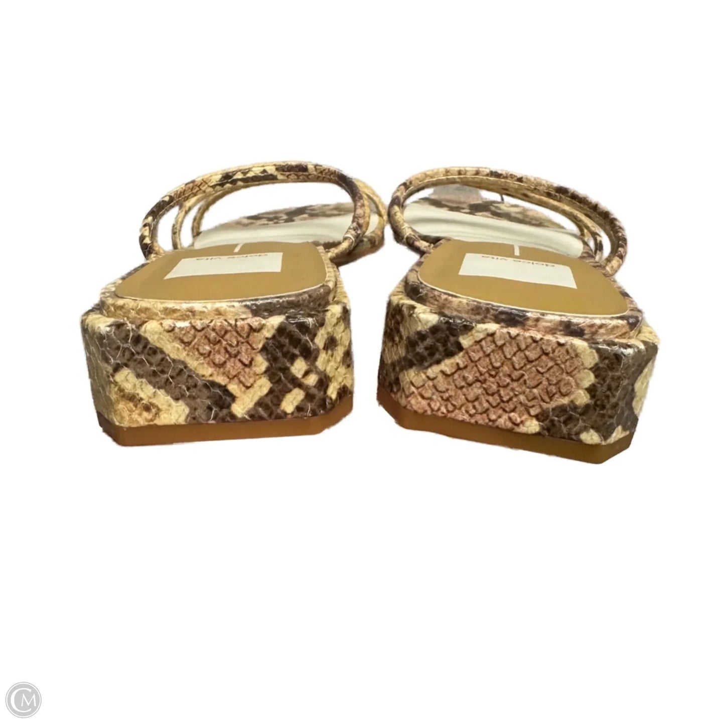 Sandals Heels Block By Dolce Vita In Snakeskin Print, Size: 9