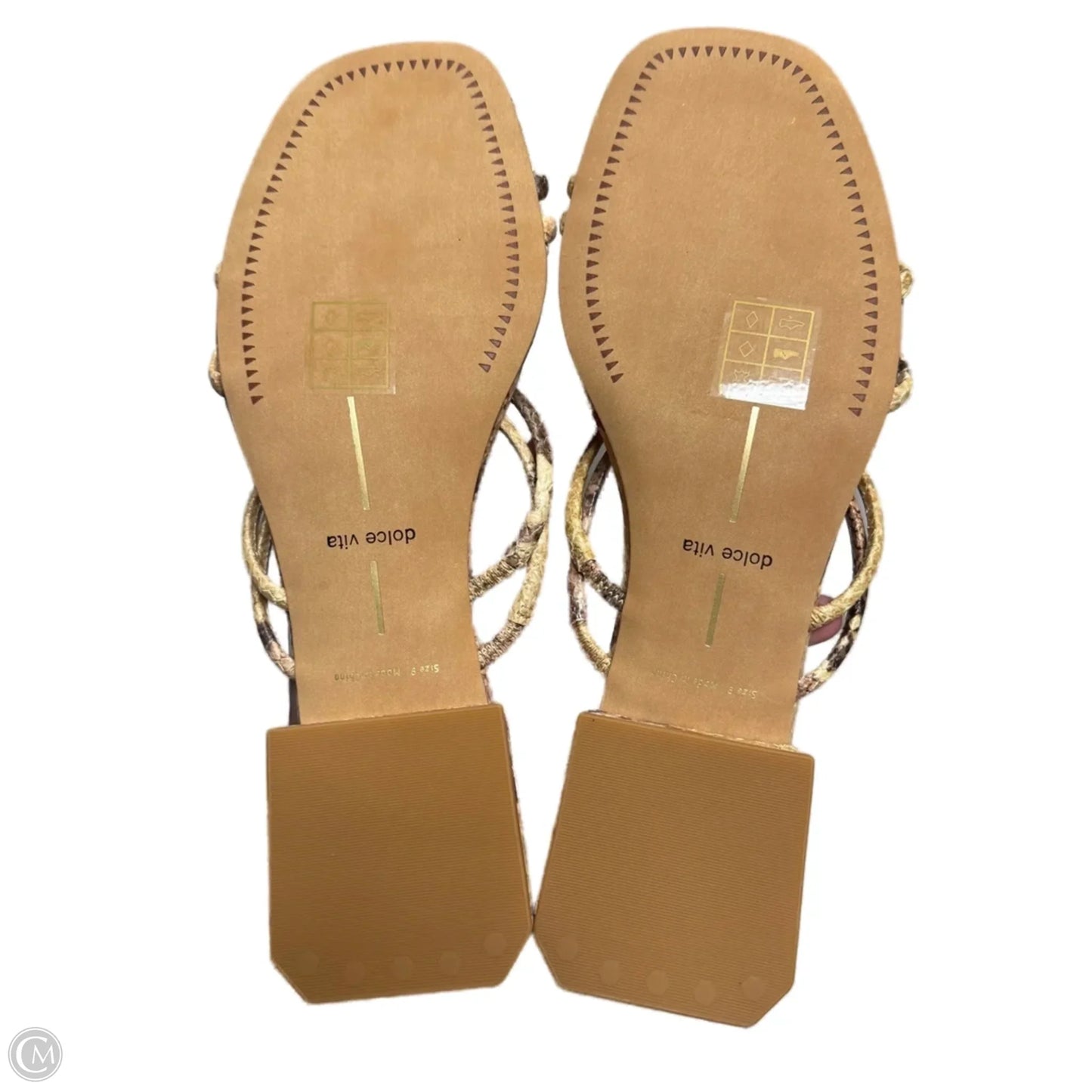 Sandals Heels Block By Dolce Vita In Snakeskin Print, Size: 9