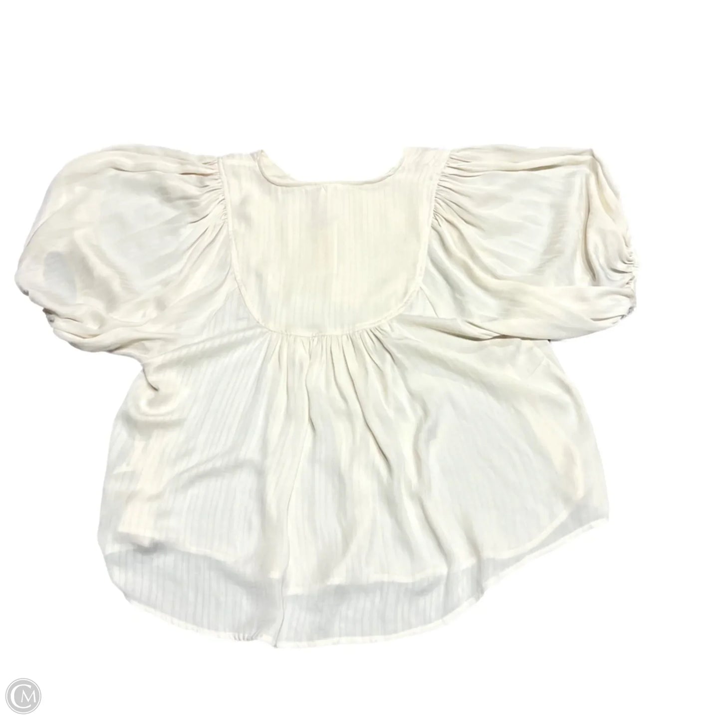 Top Short Sleeve By Anthropologie In Cream, Size: M