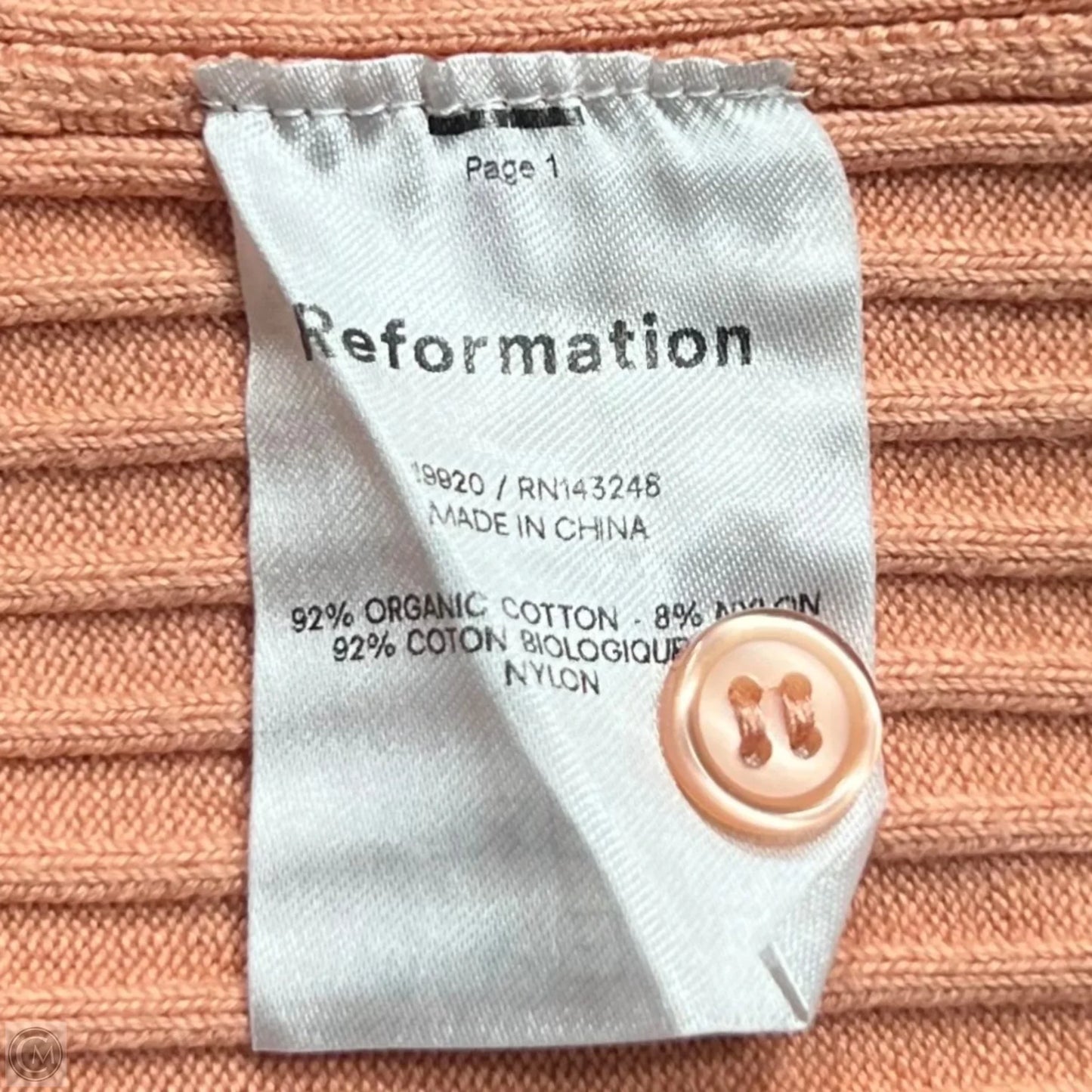 Sweater Cardigan By Reformation In Orange, Size: S