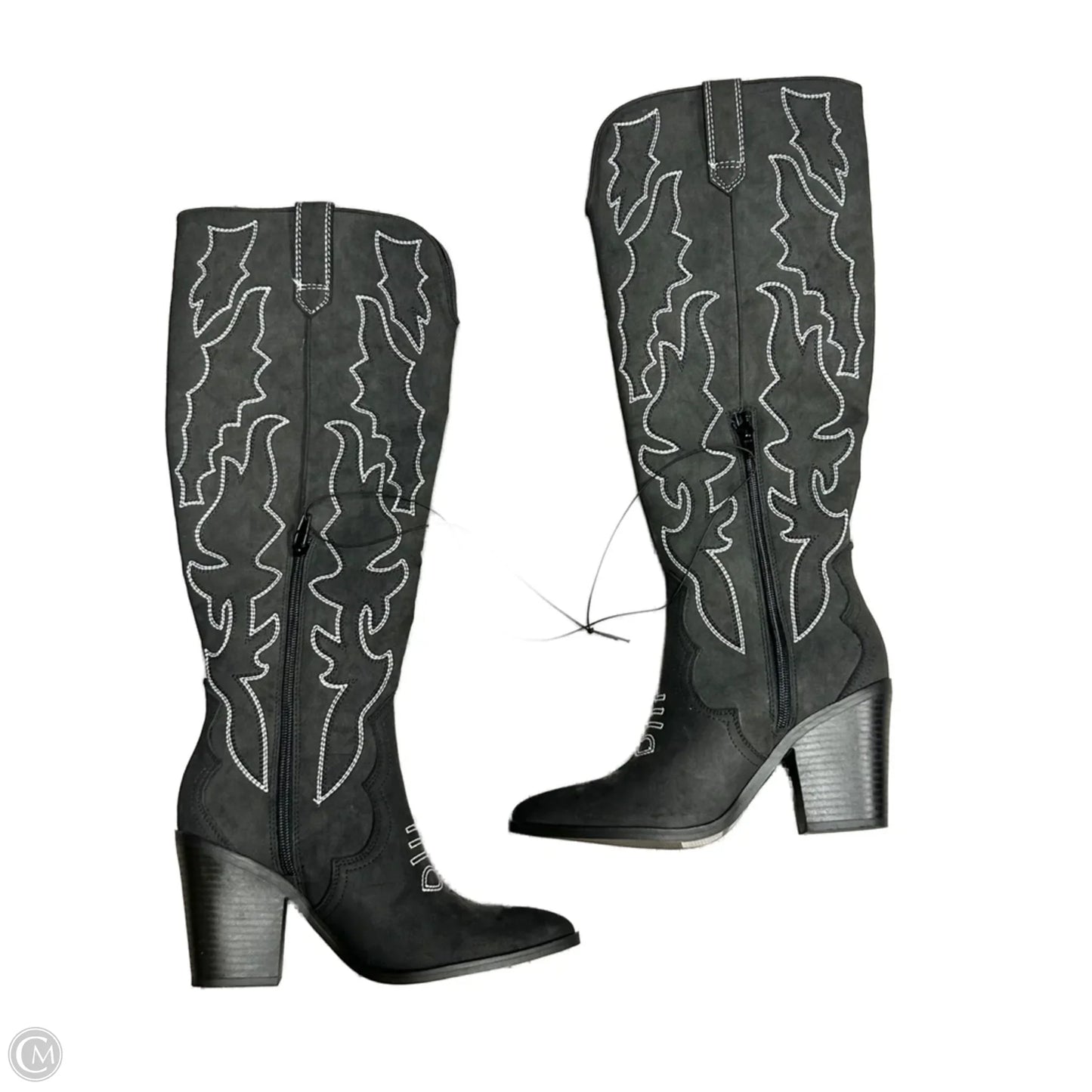 Boots Western By Forever 21 In Grey, Size: 6