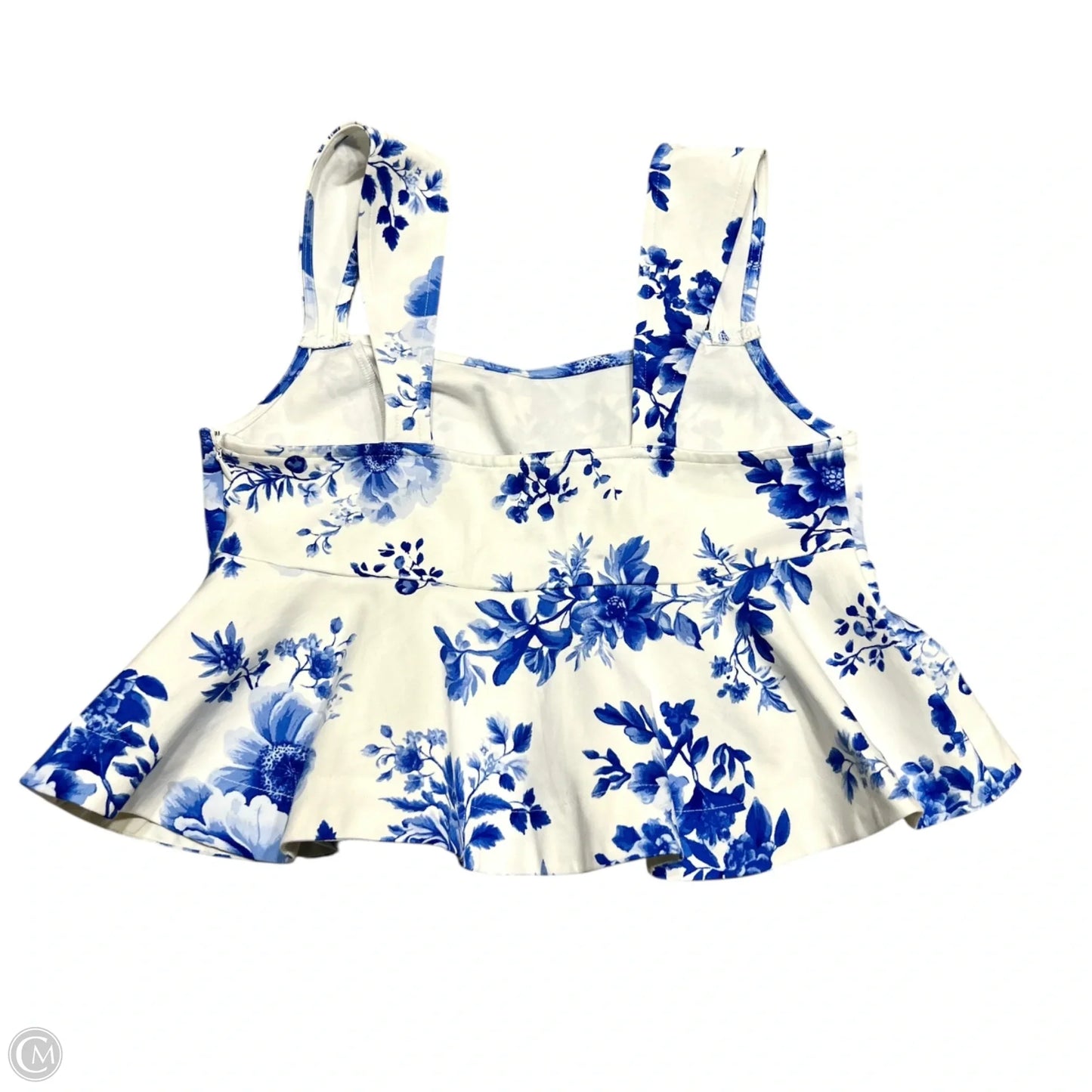 Top Sleeveless By Maeve In Blue & White, Size: S