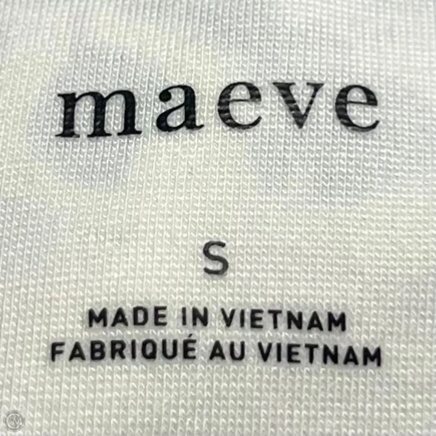 Top Sleeveless By Maeve In Blue & White, Size: S