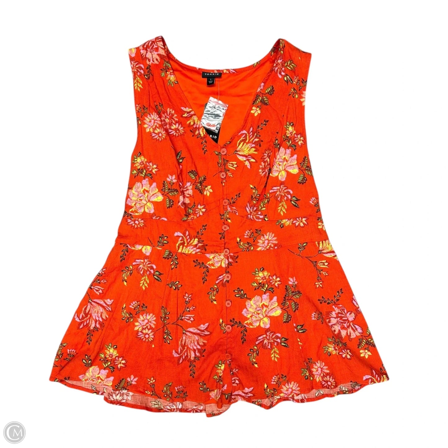 Top Sleeveless By Torrid In Orange, Size: 1x