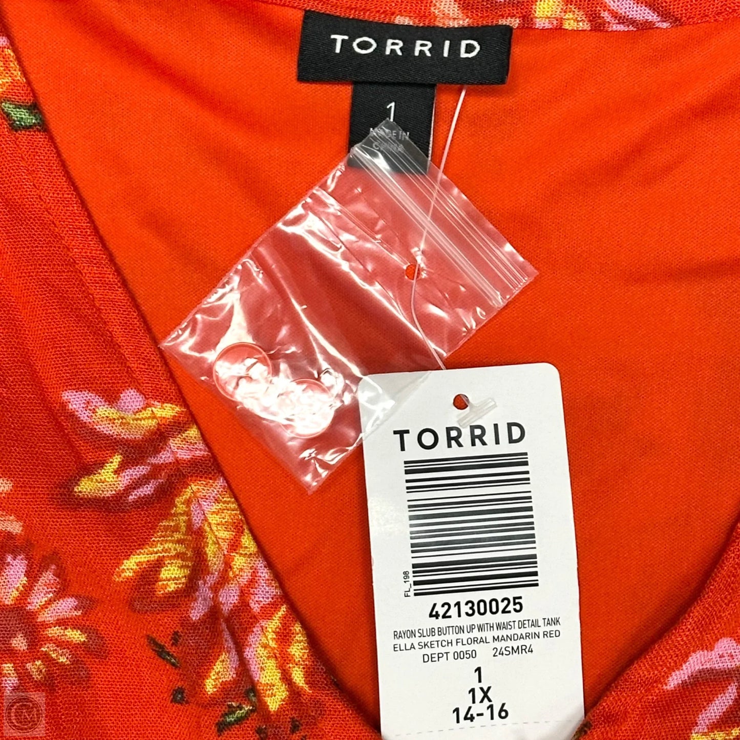 Top Sleeveless By Torrid In Orange, Size: 1x