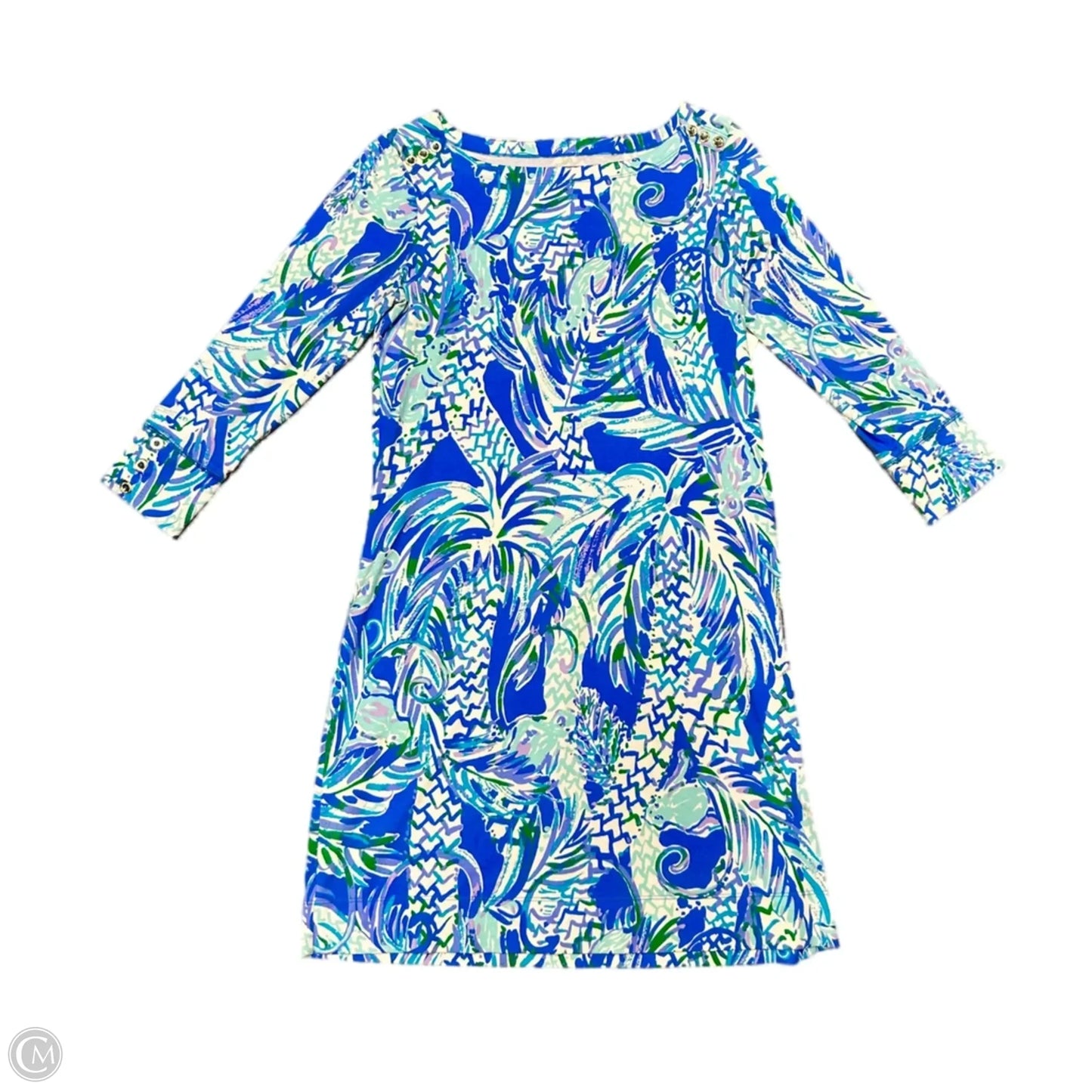 Dress Designer By Lilly Pulitzer In Blue & White, Size: S