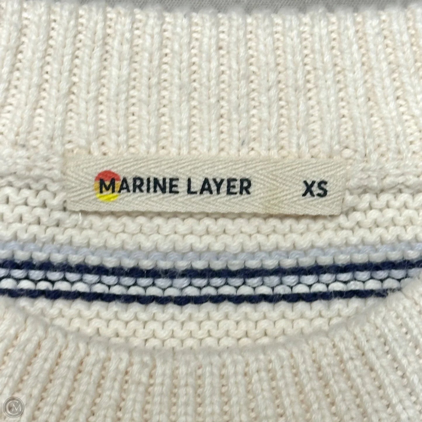 Sweater By Marine Layer In Blue & Cream, Size: Xs