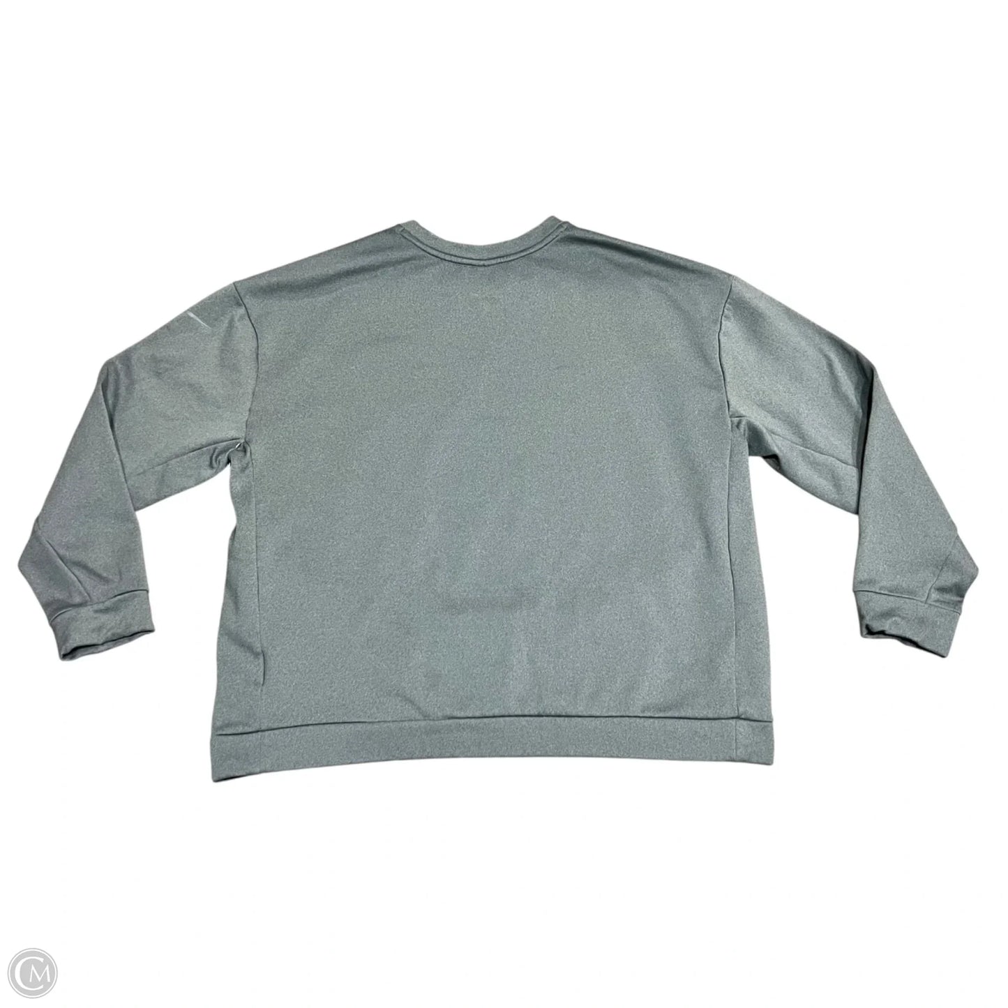 Sweatshirt Crewneck By Nike In Grey & White, Size: L