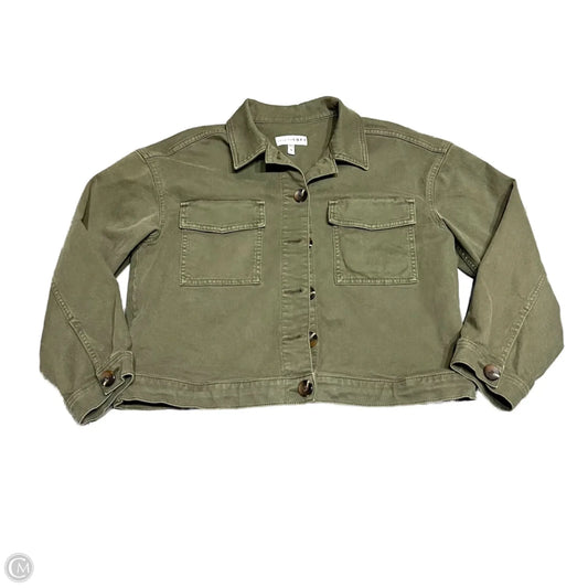 Jacket Denim By Loft In Green Denim, Size: S