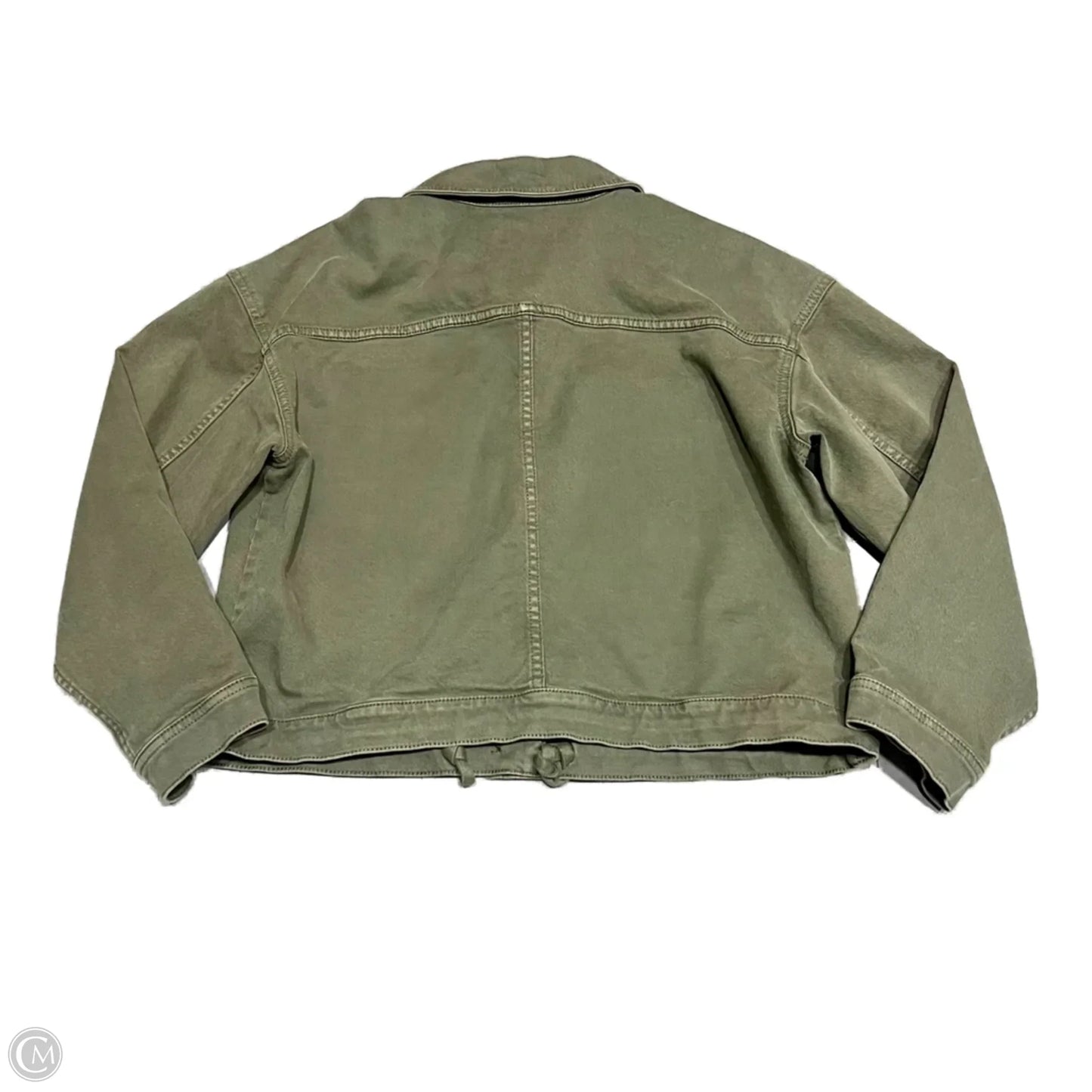 Jacket Denim By Loft In Green Denim, Size: S