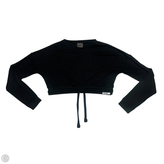 Athletic Top Long Sleeve Crewneck By Gym Shark In Black, Size: M