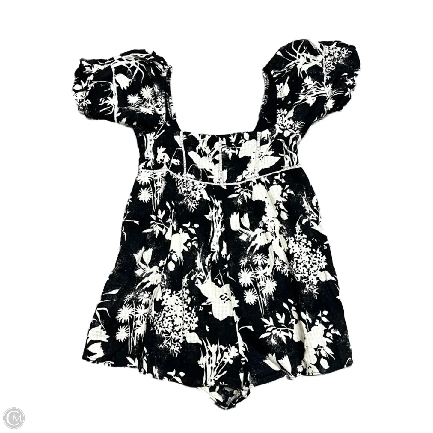 Romper By Urban Outfitters In Black & Cream, Size: M