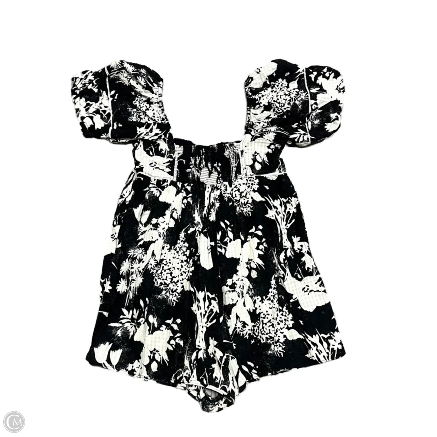 Romper By Urban Outfitters In Black & Cream, Size: M