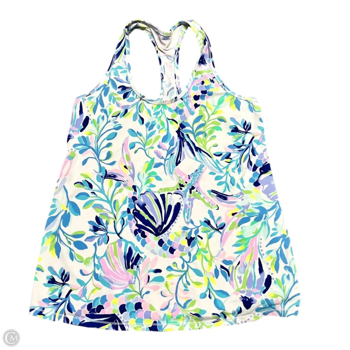 Tank Top Designer By Lilly Pulitzer In Blue & Green, Size: S